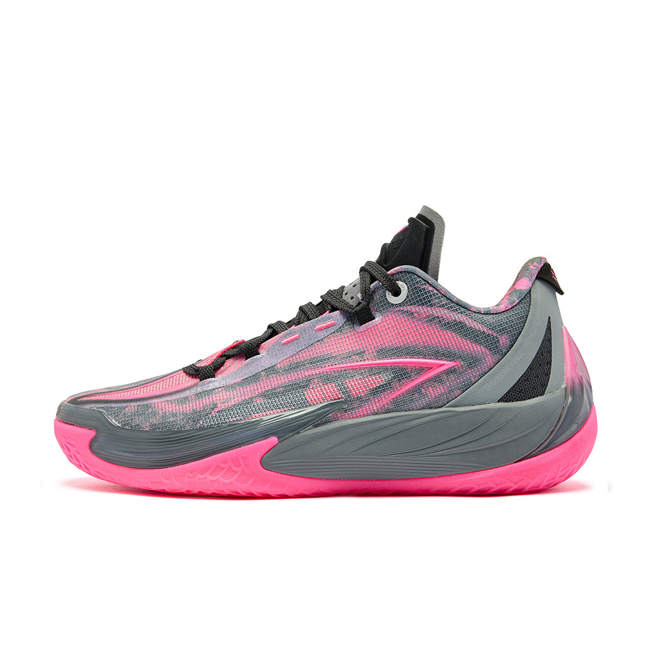 QIAODAN Venom Fangs 3.5 'Coal Gris Neon Rosa'