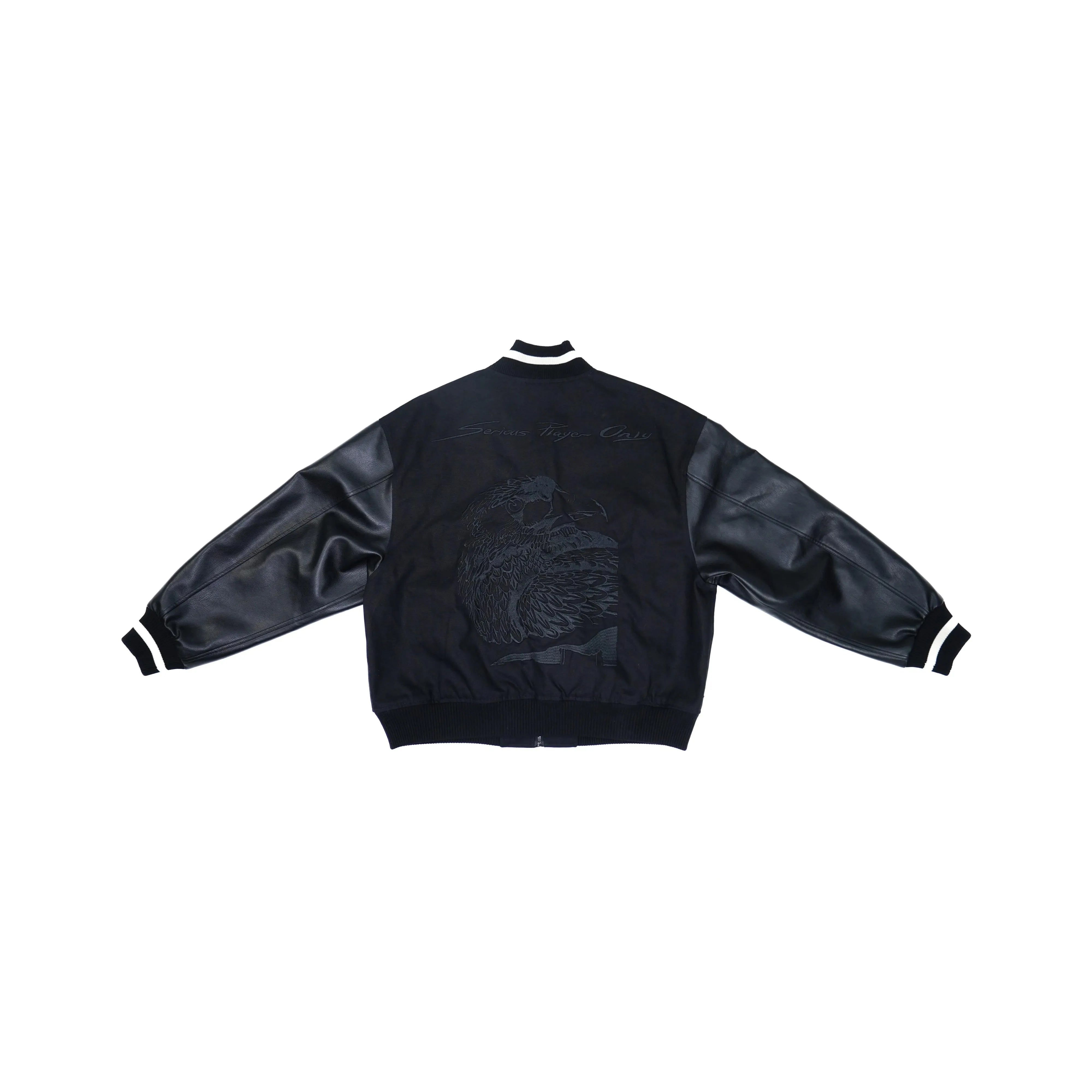 Serious Player Only Baseball Jacket KR Black