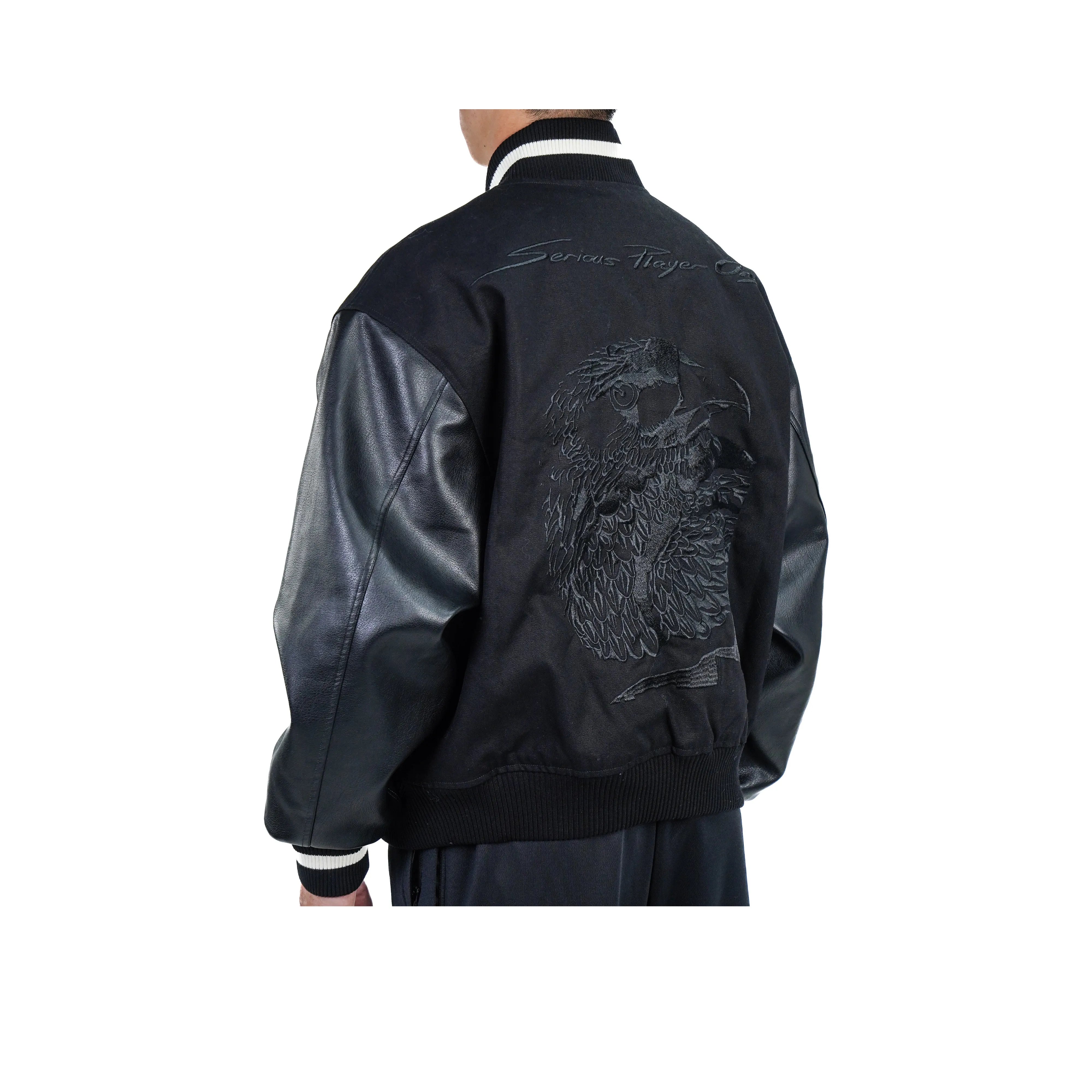 Serious Player Only Baseball Jacket KR Black