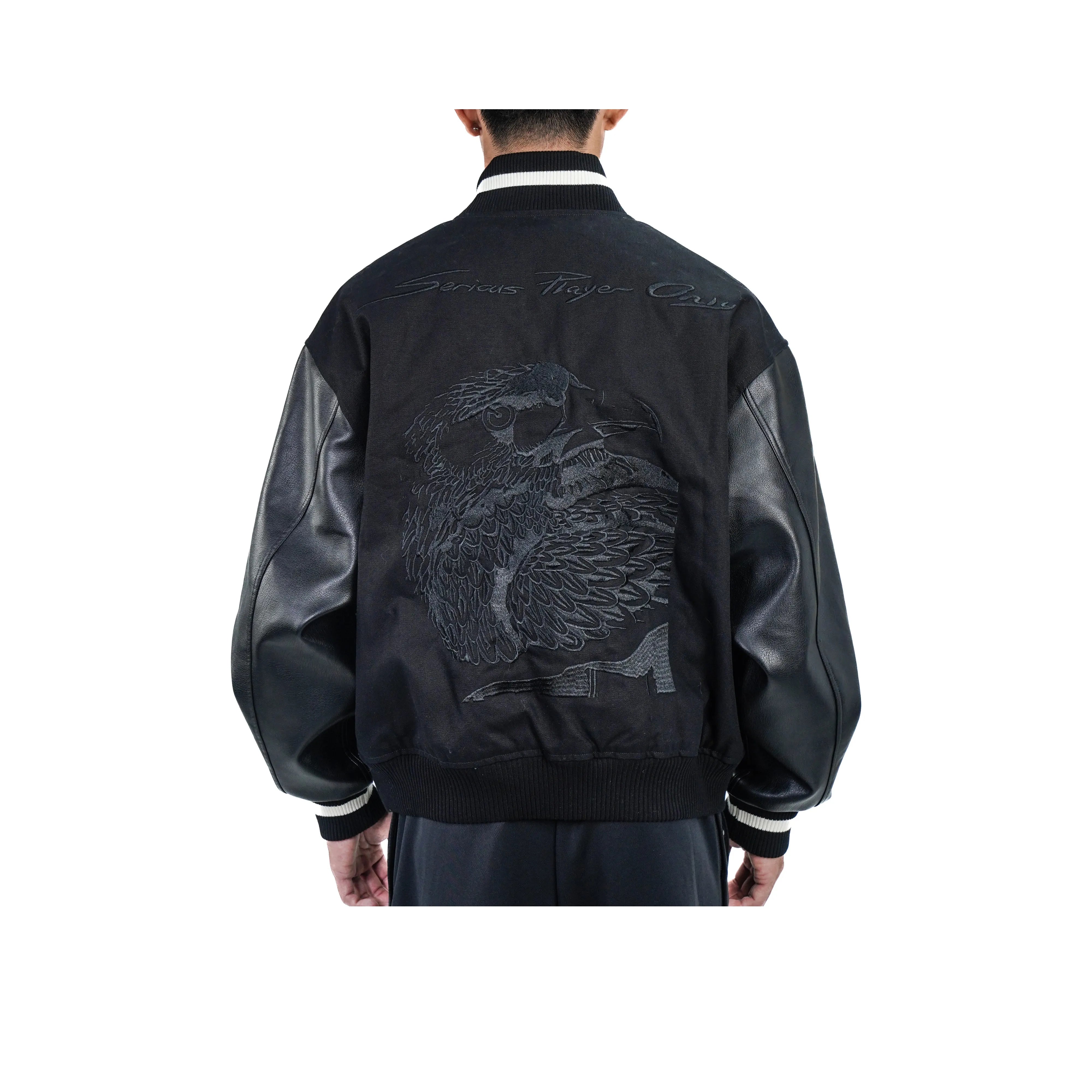 Serious Player Only Baseball Jacket KR Black