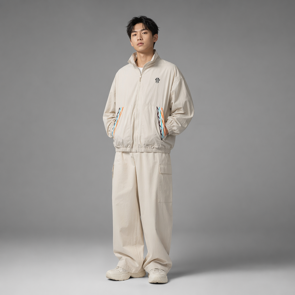 Anta KAI Satin Velvet Jacket 'Mud Gray'
