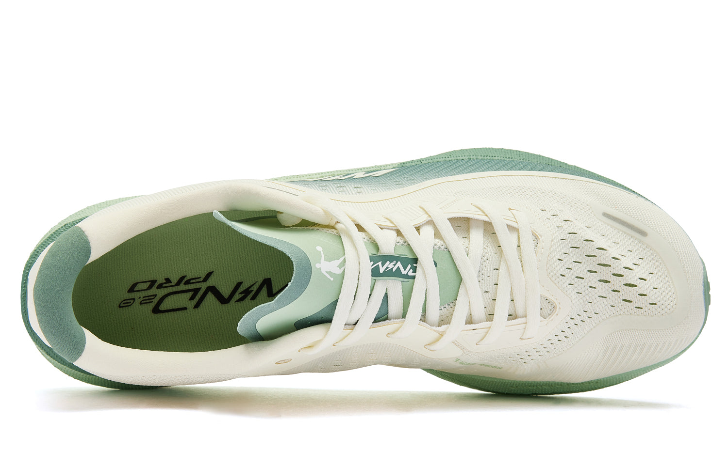 QIAODAN Wind-Running 2.0 Hardloopschoenen 'Ivory Jade Green'「Dames」