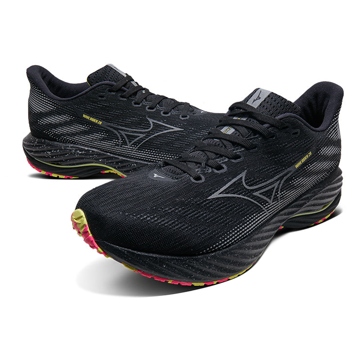 Mizuno Wave Rider 28 'Black Sunny Lime' | Running Shoes