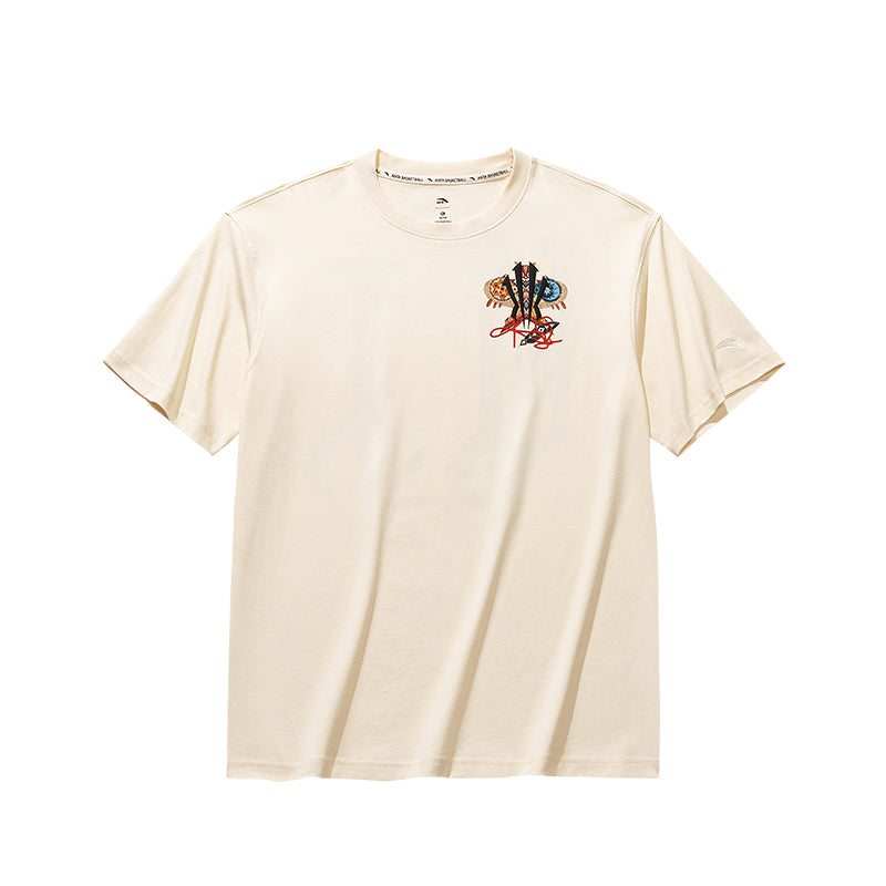 ANTA KAI T-Shirts 'Beige Yellow' Crew Neck Moderate Straight Fit