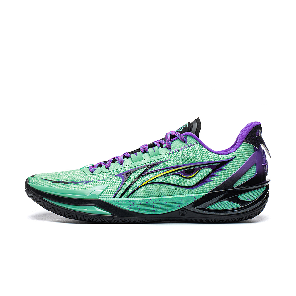 Li-Ning Blade 6 V2 Low-Top Basketballschuhe für Herren in Neonblau