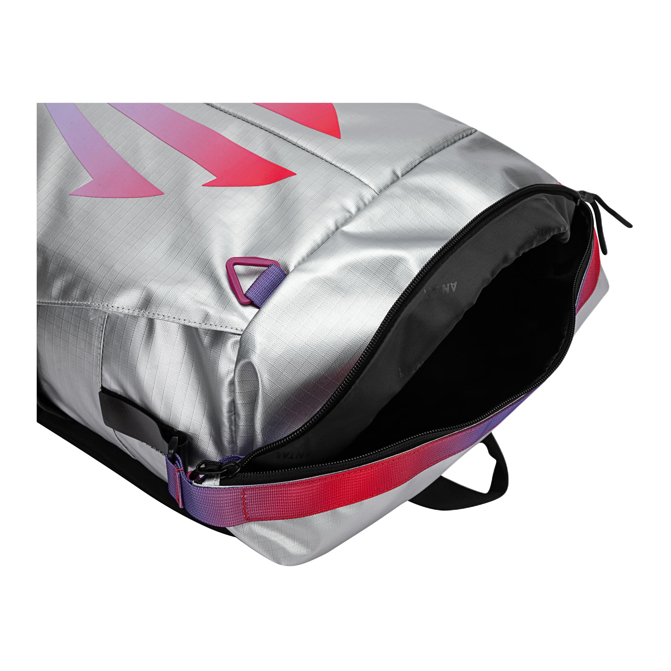 Anta Kai Series PU Rainbow Backpack Black Silver