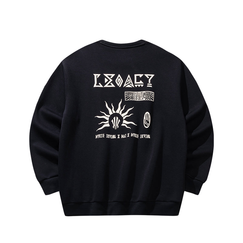 Anta KAI Sweatshirts 'Black Crew Neck Thickened'
