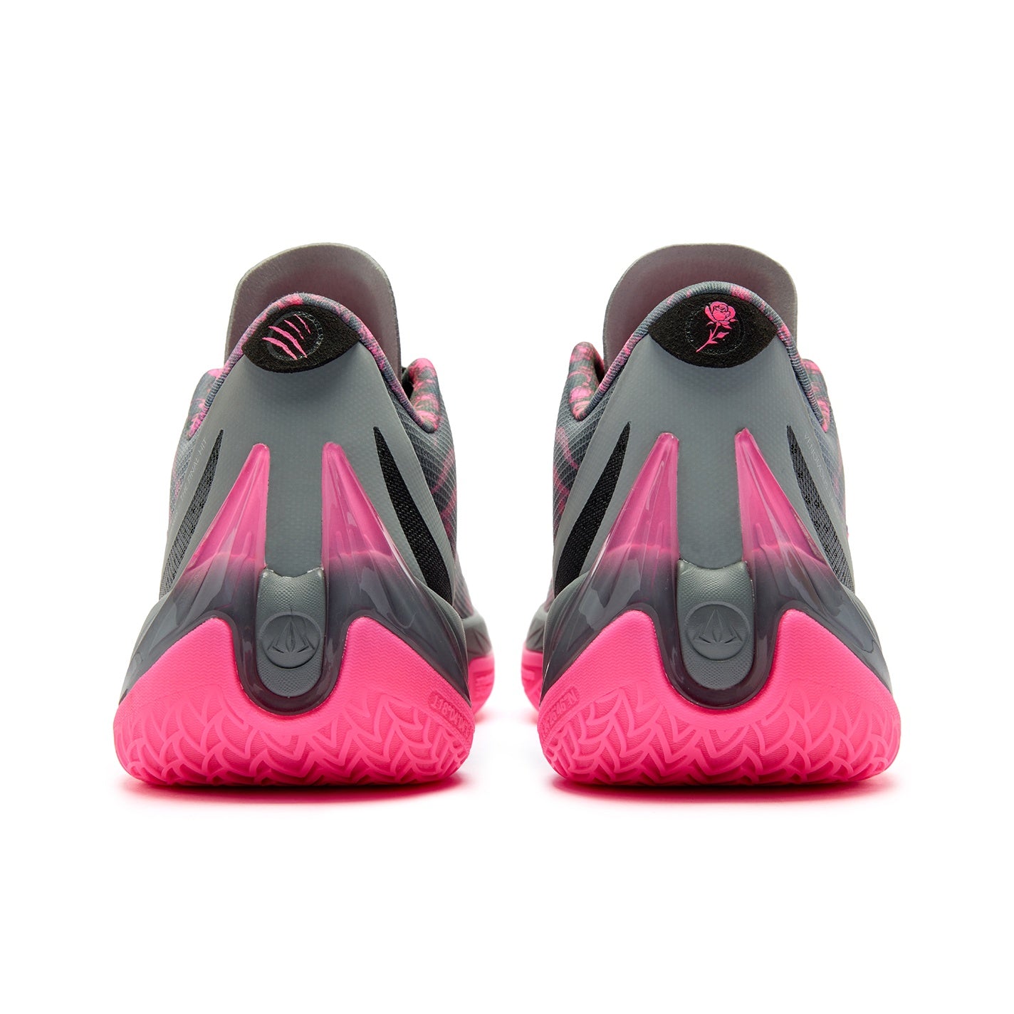 QIAODAN Venom Fangs 3.5 'Coal Gris Neon Rosa'