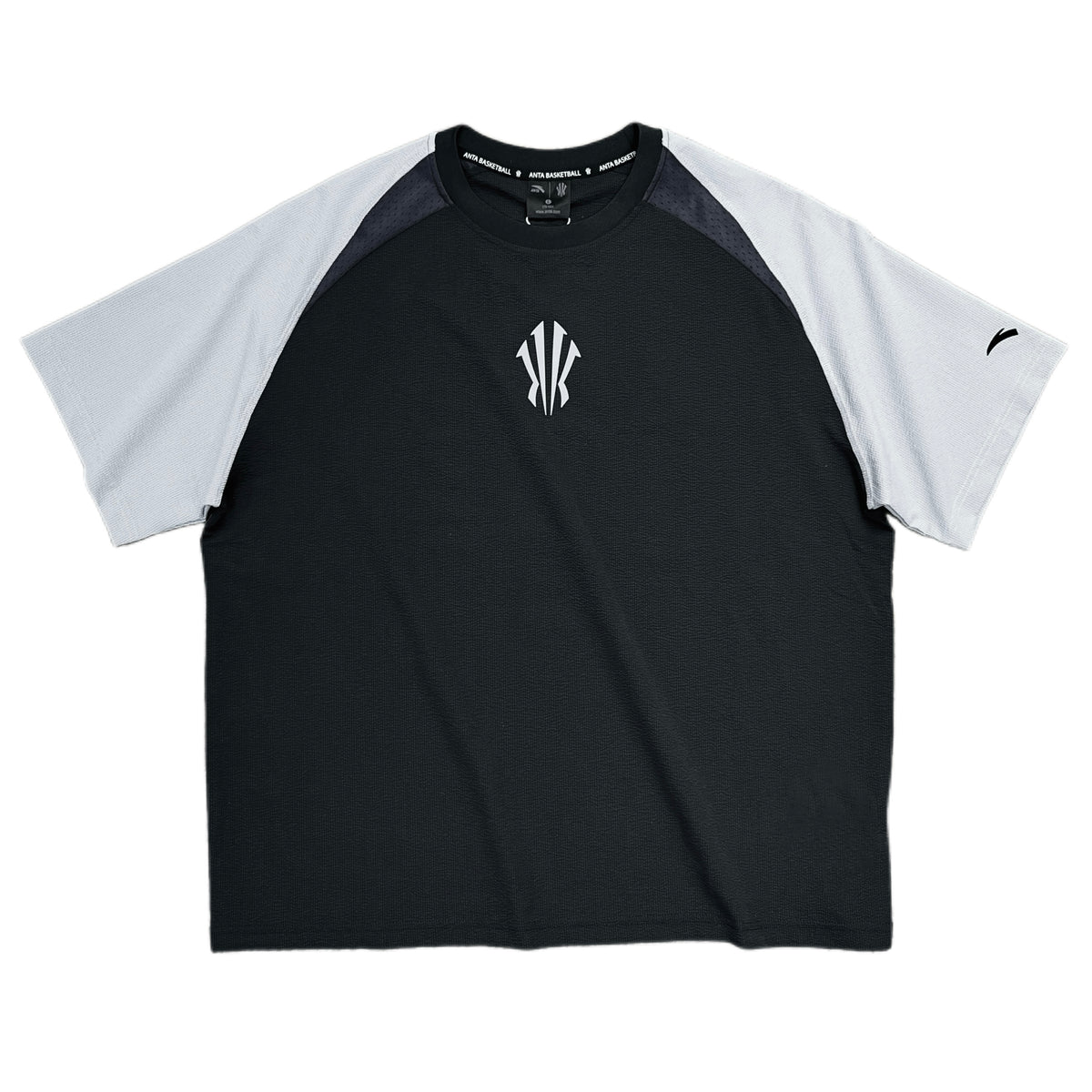 ANTA T-Shirts 'Black Gray' Crew Neck Moderate Heavyweight