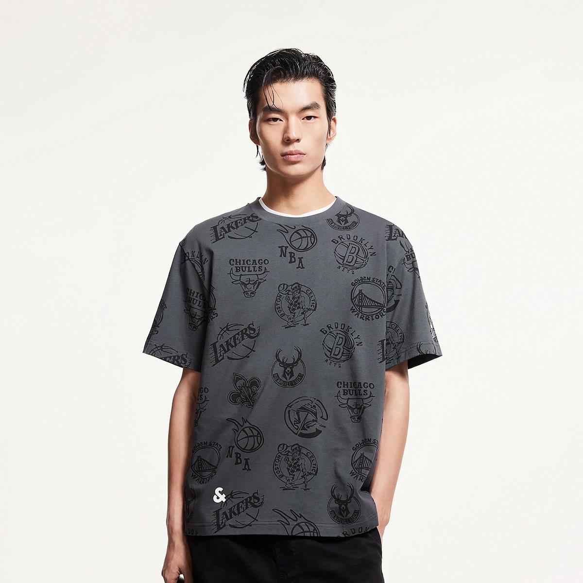 JACK JONES x NBA Unisex Crew Neck Short-Sleeve T-Shirt