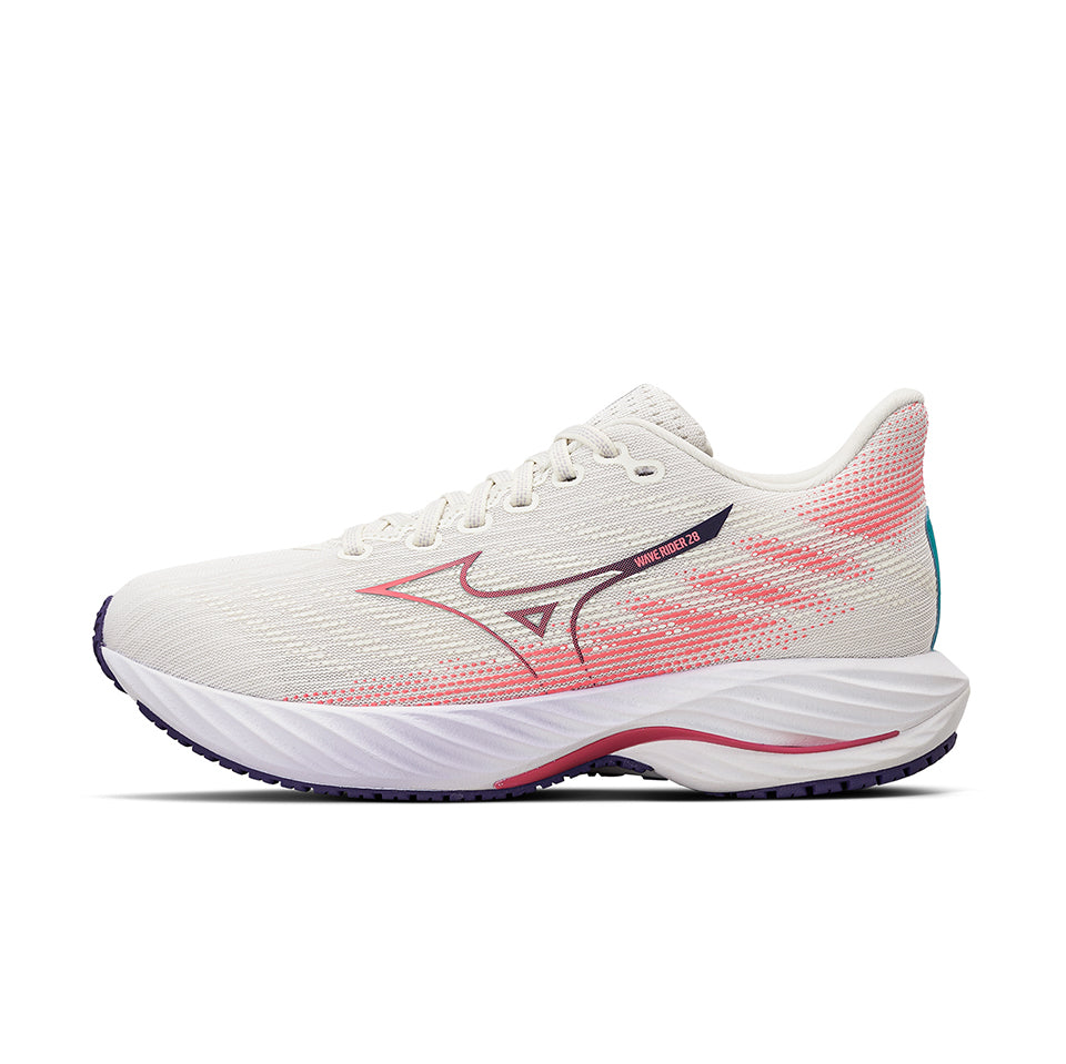 Mizuno Wave Rider 28 'Snow White Camellia Rose' Women | Running Shoes