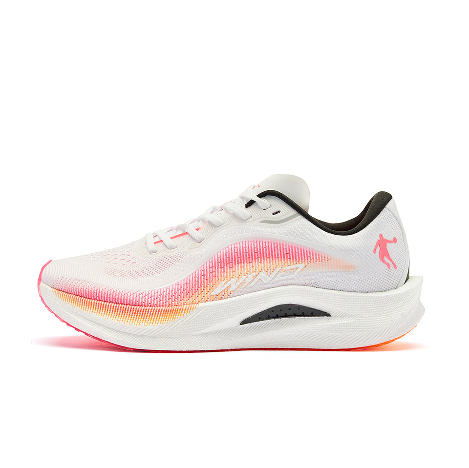 QIAODAN Wind-Running 2.0 'Jordan White Fluorescent Flying Shadow Pink'「Women」 | Running Shoes