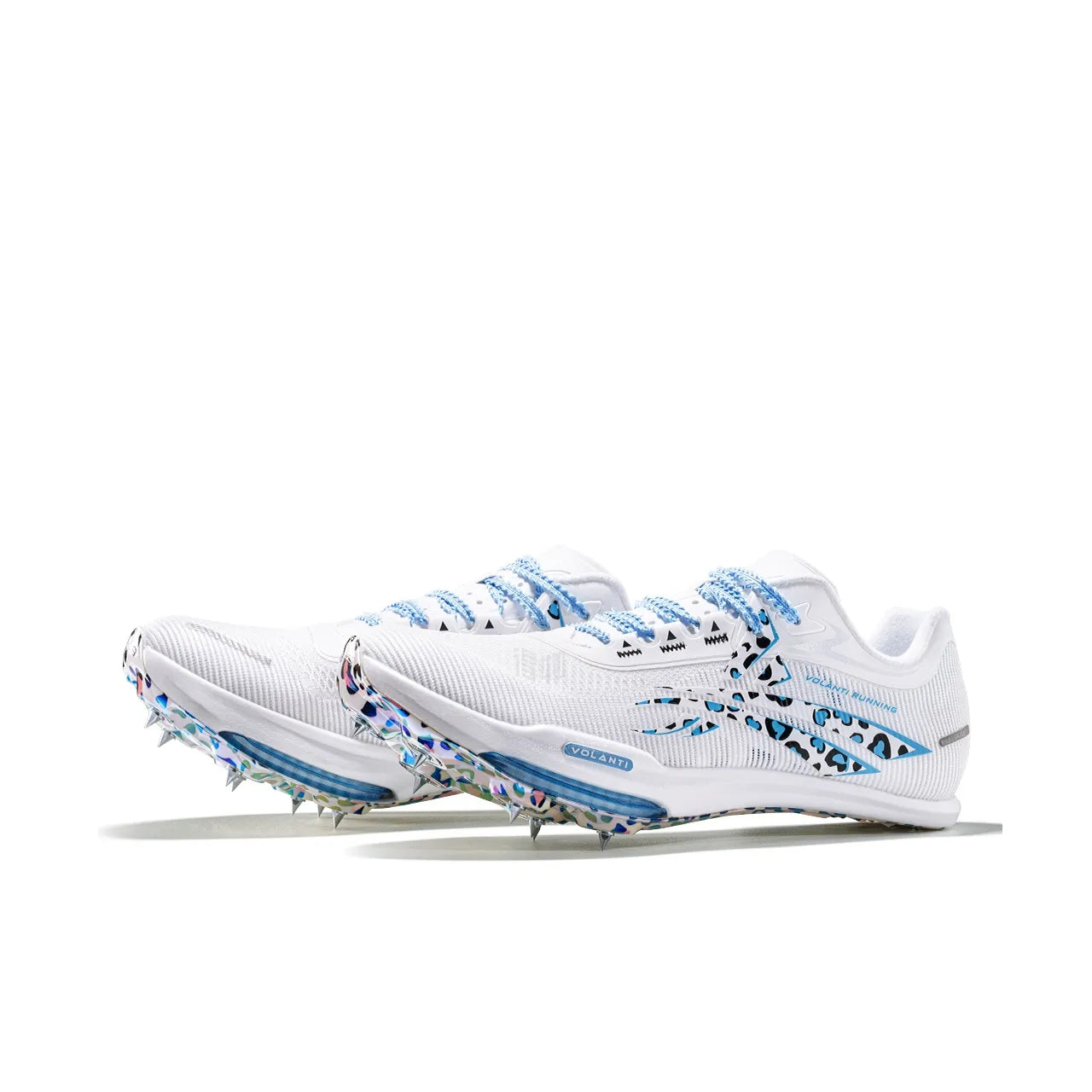Volanti Rocket Air Cushion Spike Shoes 'Leopard Blue Diamond'