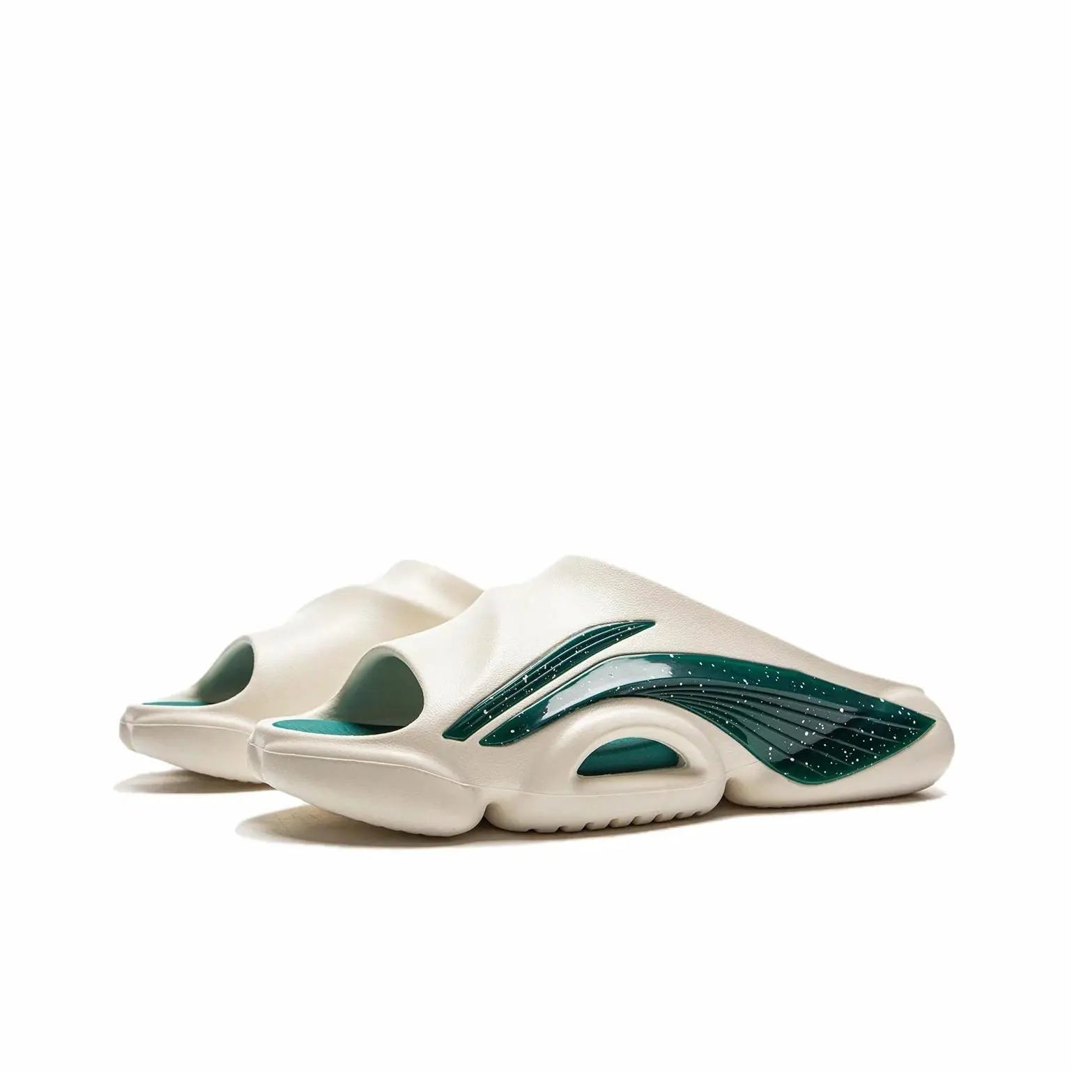 LiNing BADFIVE Slides OG ‘Beige Green' - Kicksown store