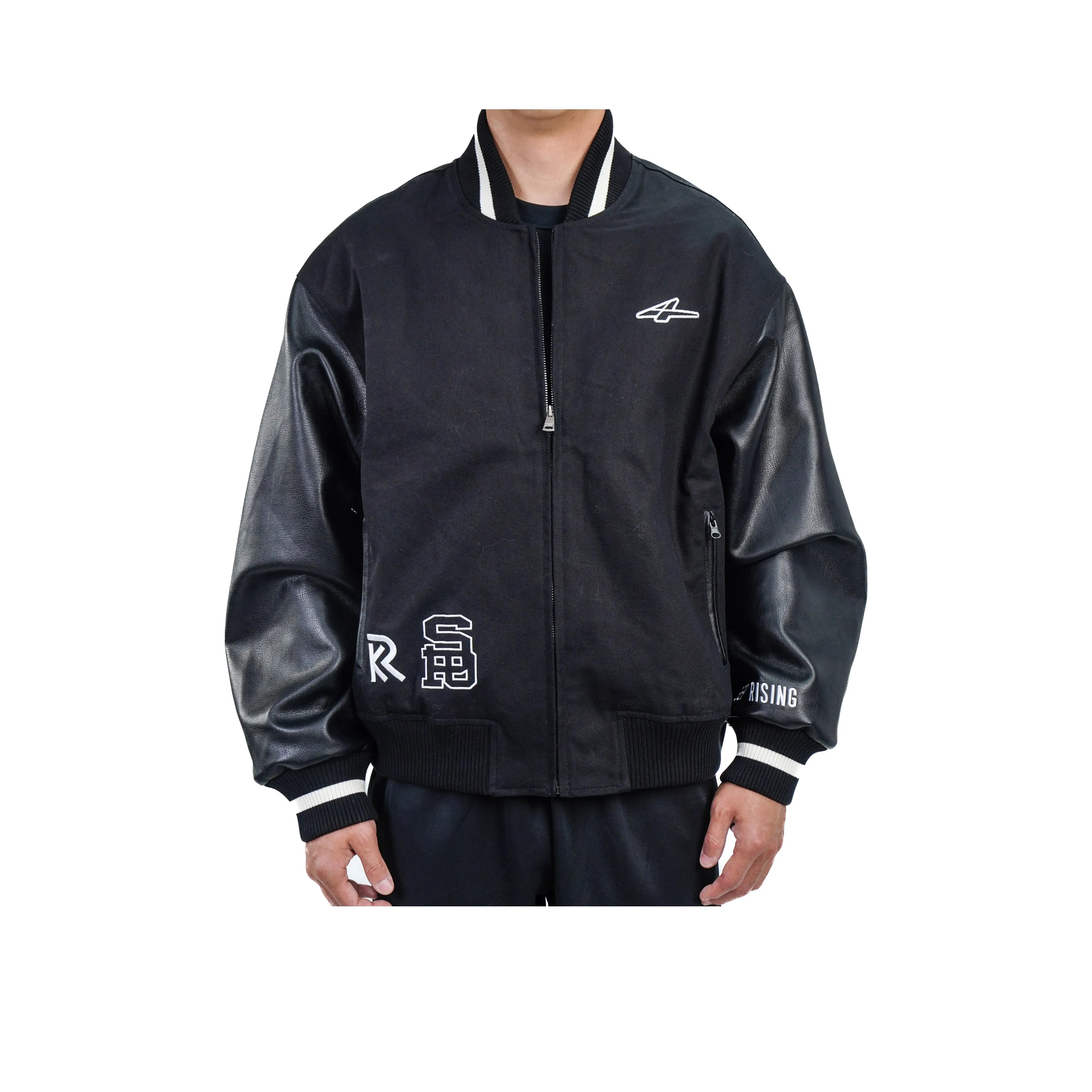 Serious Player Only Baseball Jacket KR Black