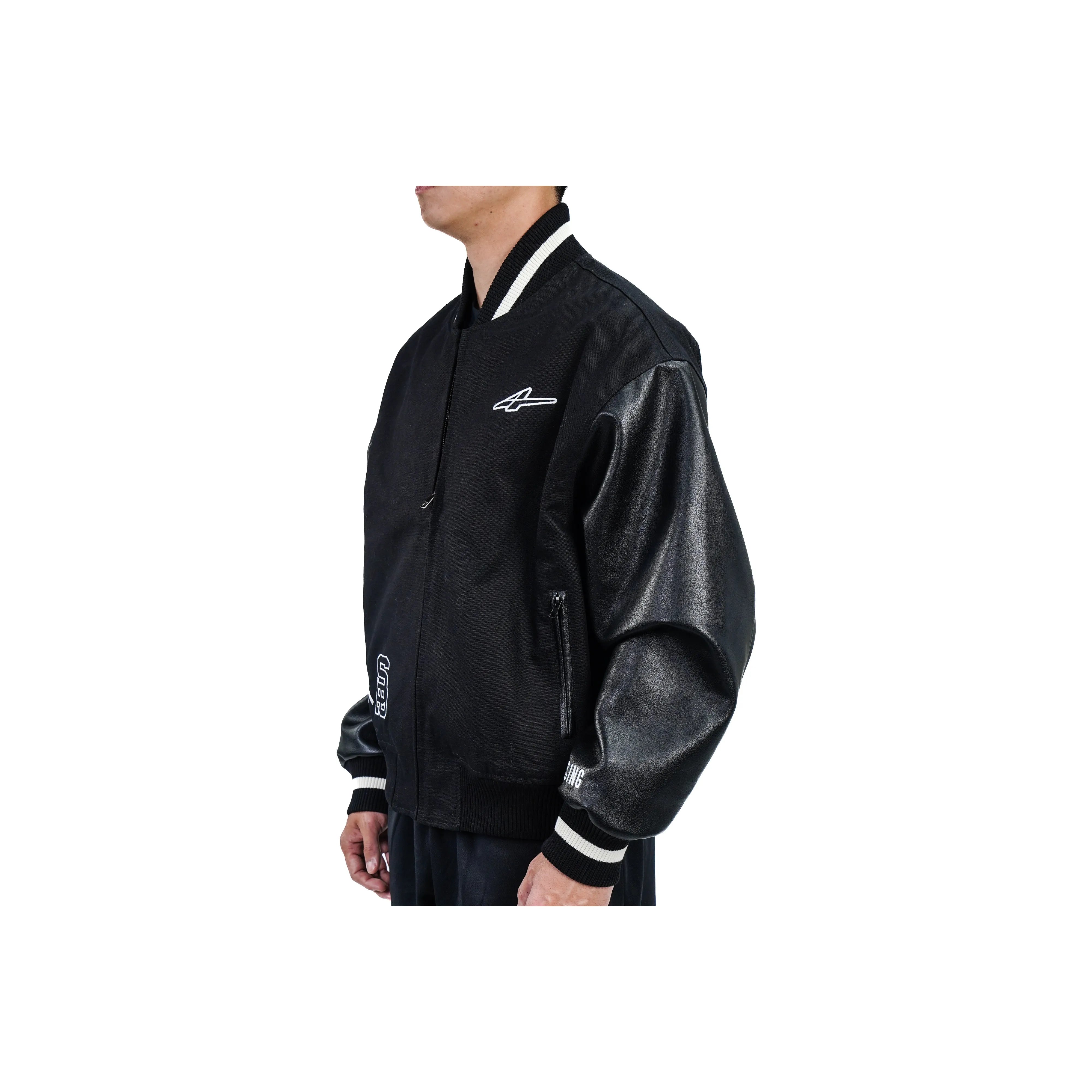 Serious Player Only Baseball Jacket KR Black
