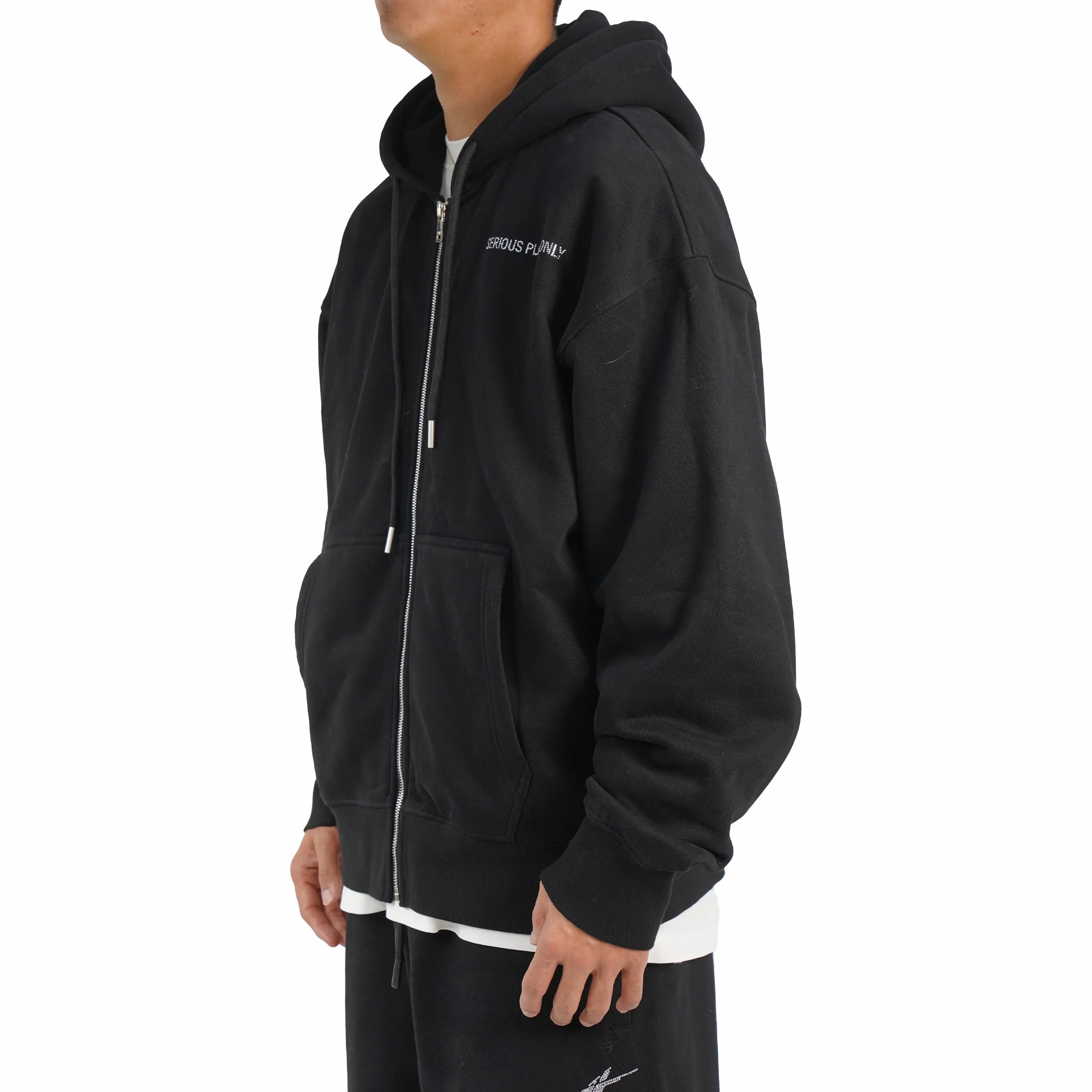 SPO Zip Up Hoodie-Diamond Black