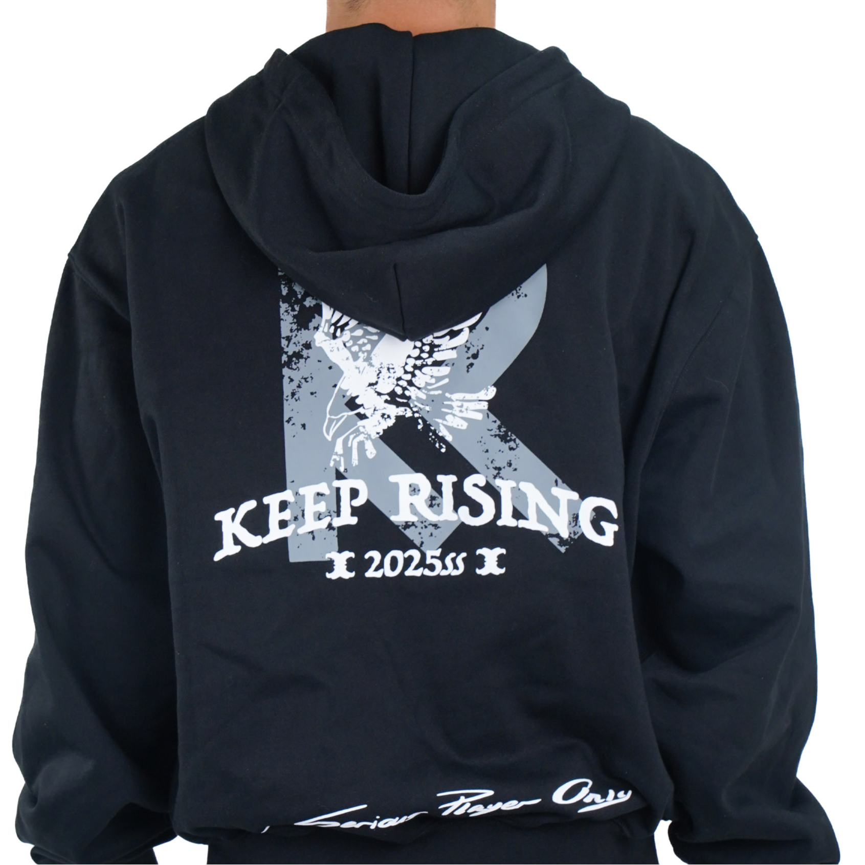 Serious Player Only Lightweight Zip Hoodie KR Black