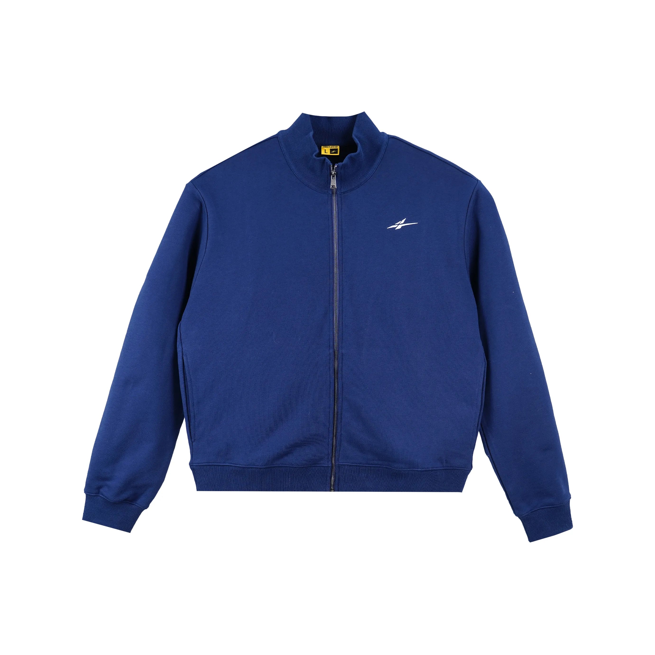 Serious Player Only Zip Up Crewneck Sweatshirt Navy Blue