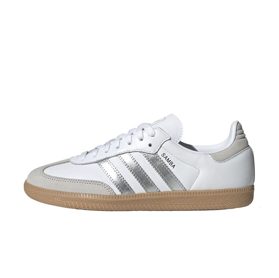 Adidas Samba Originals 'White Silver Metallic Grey' 「Womens」
