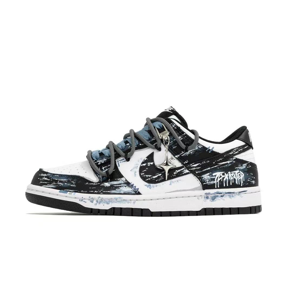 Nike Dunk Low Top 'Ink Star Glow' [Customized]