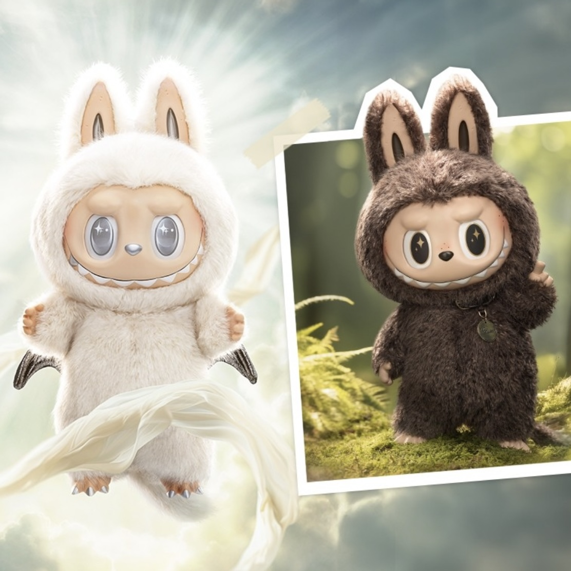 POP MART THE MONSTERS I FOUND YOU+ANGEL INCLOUDS Vinyl Face Combination Trendy Figures - Kicksown store