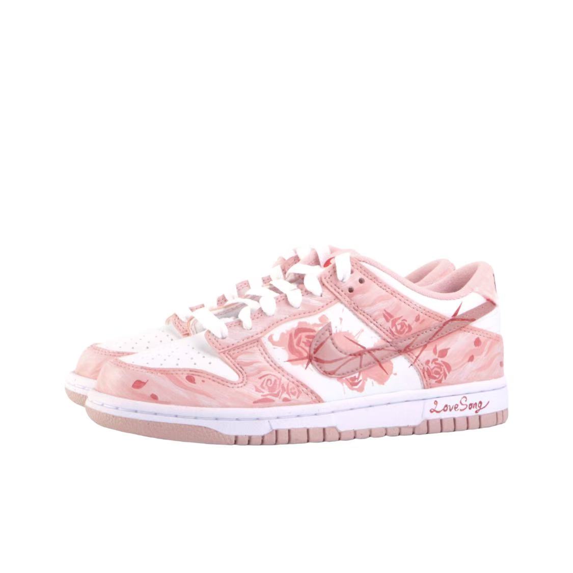 Nike Dunk Low Top 'Rose Garden' [Customized]