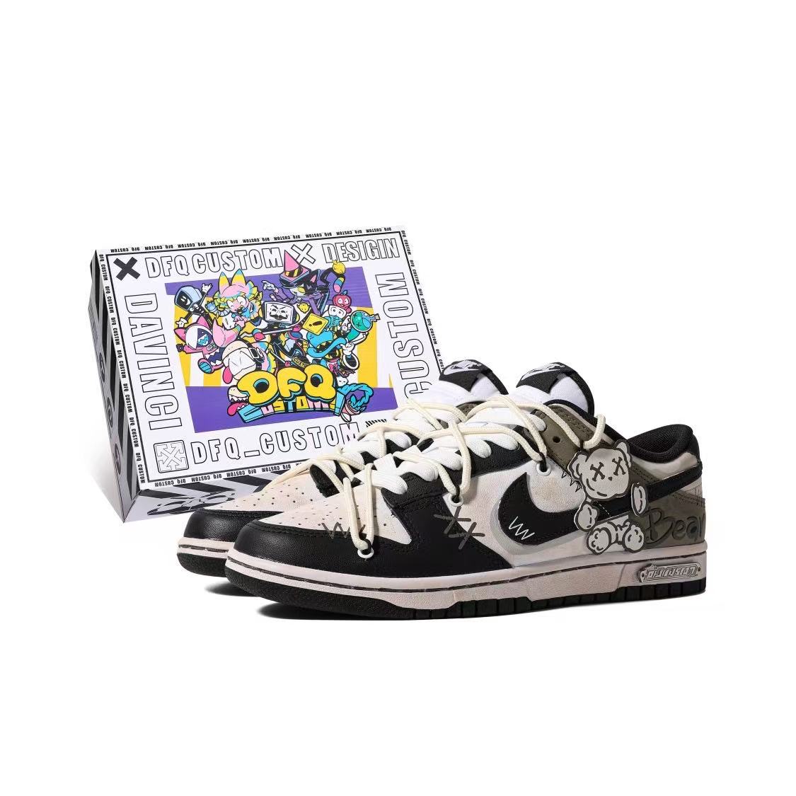 Nike Dunk Low Top 'Ragdoll Bear' [Customized]