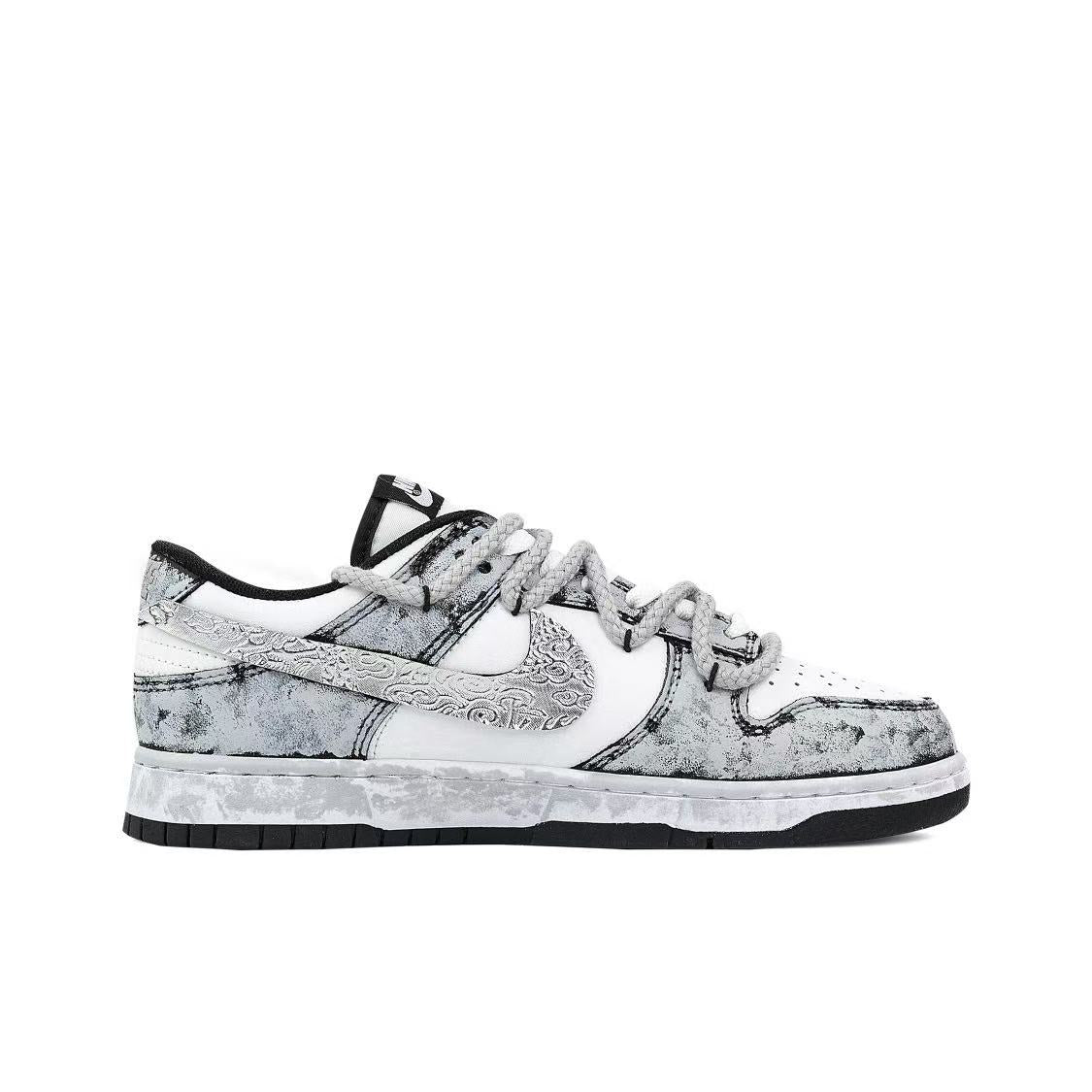 Nike Dunk Low Top 'Silver Bloom' [Customized]