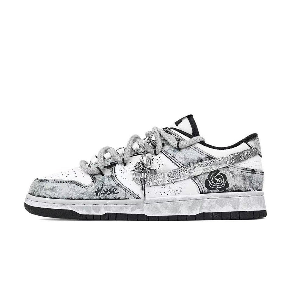 Nike Dunk Low Top 'Silver Bloom' [Customized]