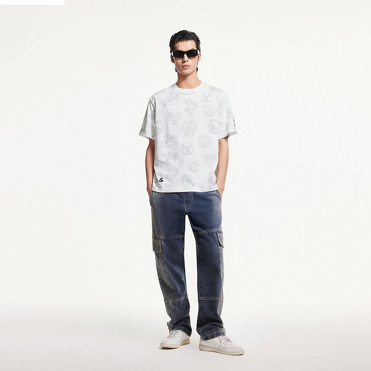 JACK JONES x NBA Unisex Crew Neck Short-Sleeve T-Shirt
