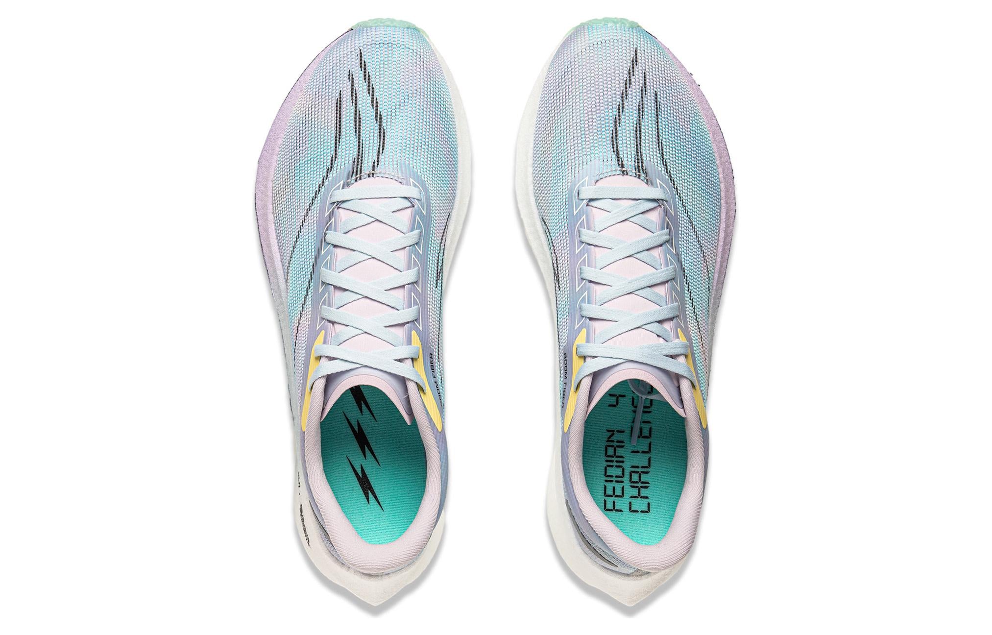 LINING Feidian 4 Challenger Running Shoes Women's 'Mist Purple Vero Rose Purple Fluorescent Ice Cyan' - Kicksown store