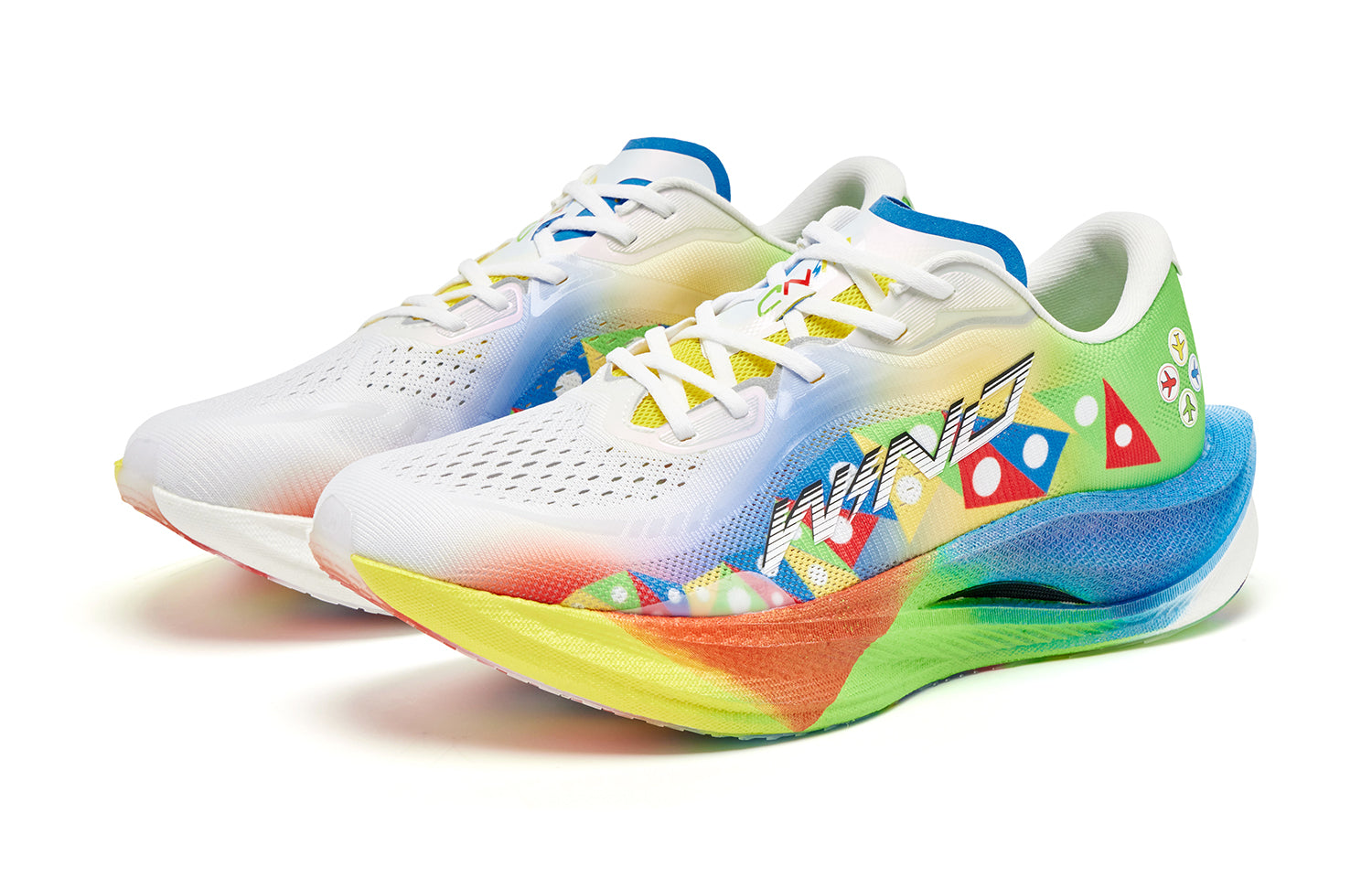 QIAODAN Wind-Running 3.0 'Jordan White Neon Green' | Running Shoes