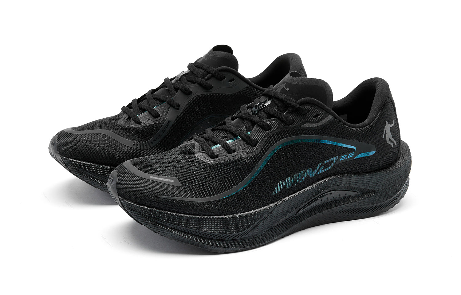 QIAODAN Wind-Running 2.0 'Black Gray' | Running Shoes