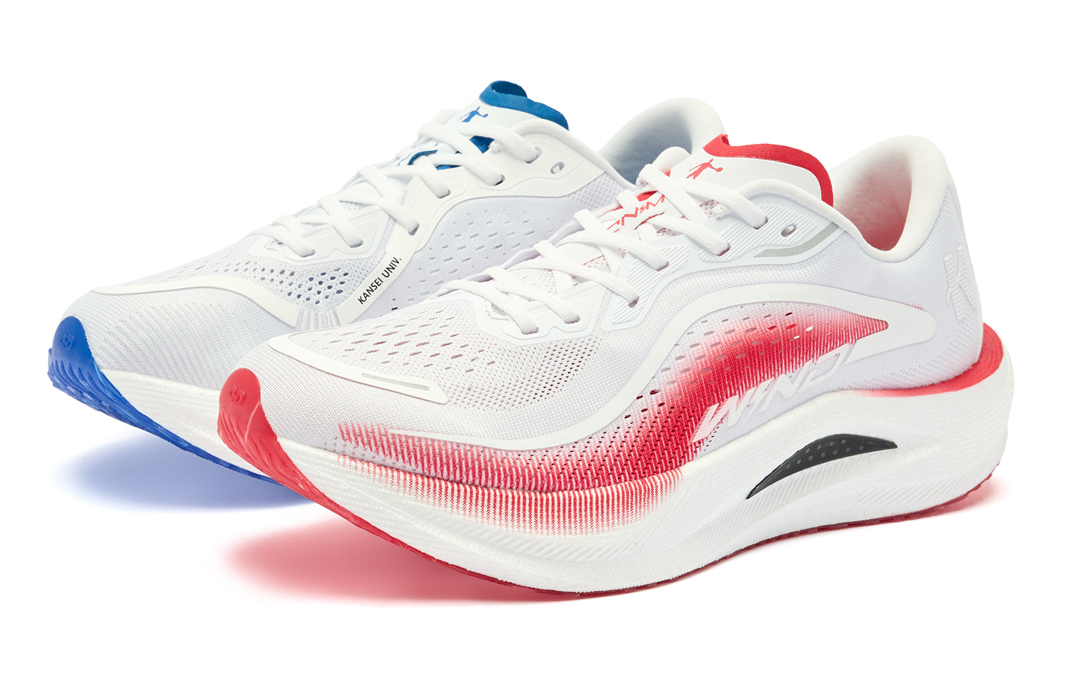 QIAODAN Wind-Running 2.0 chaussures de running 'Tomato Rouge Lightning Bleu'