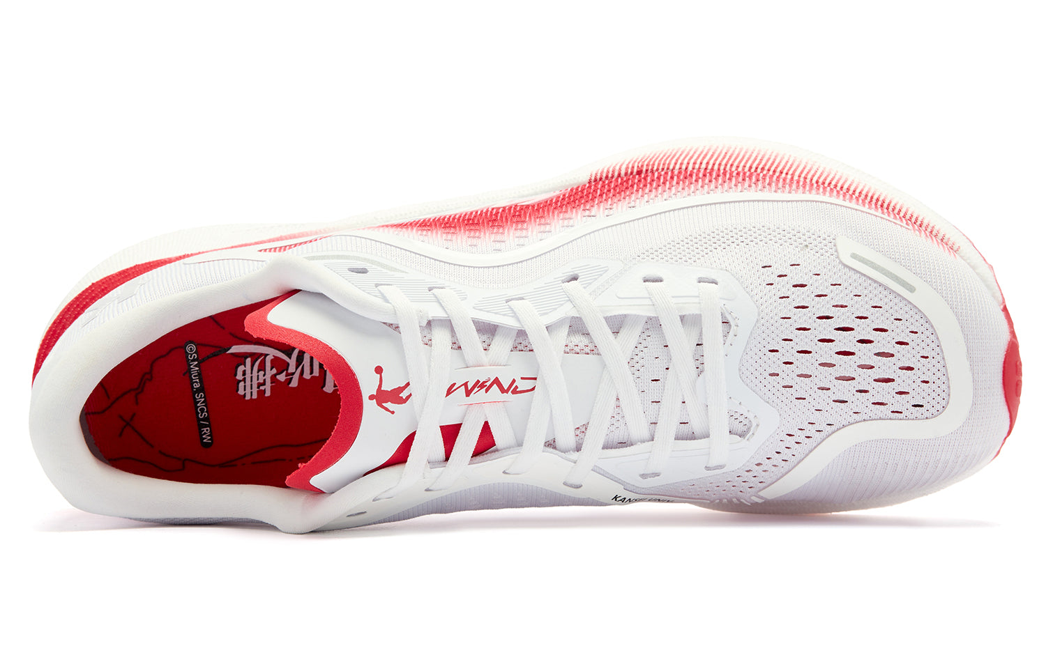 QIAODAN Wind-Running 2.0 chaussures de running 'Tomato Rouge Lightning Bleu'