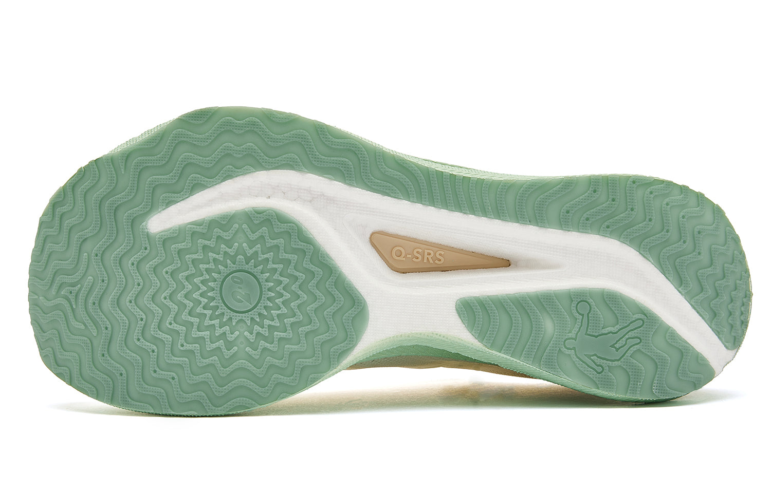 QIAODAN Wind-Running 2.0 chaussures de running 'Ivory Jade Vert'