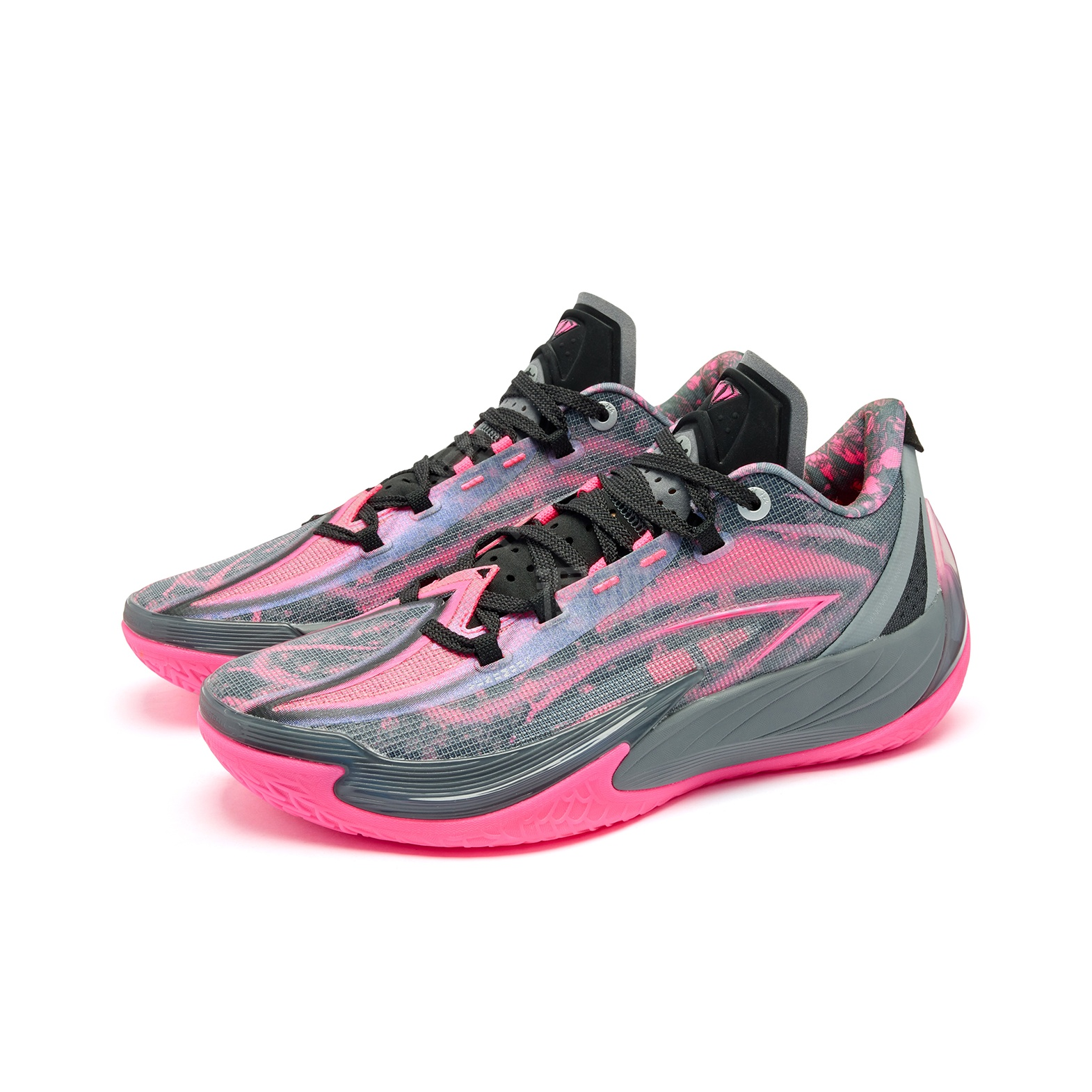 QIAODAN Venom Fangs 3.5 'Coal Gris Neon Rosa'
